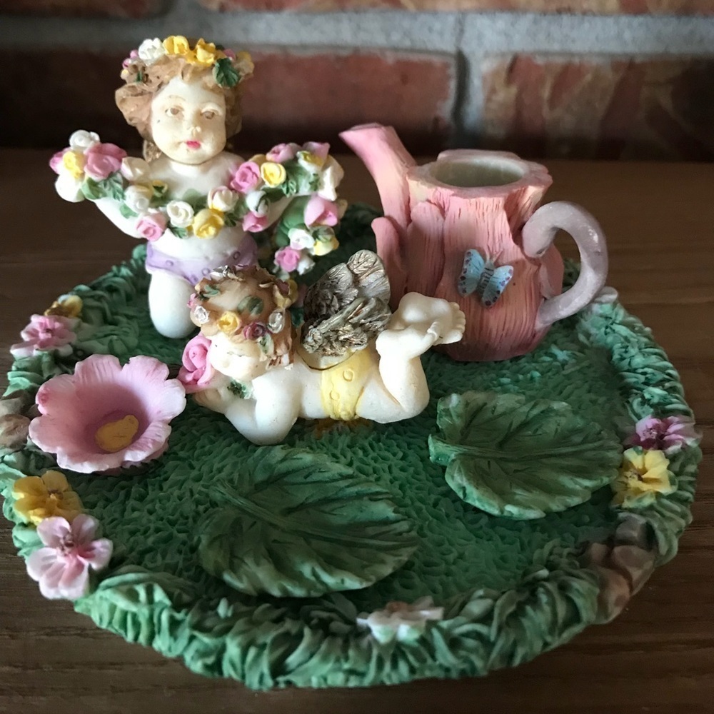 ❤️Rare Vintage Angel Swiss Roses Miniature Tea Set‼️FINAL SALE